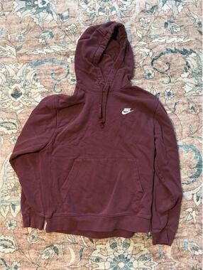 Nike Men's Burgundy and Purple Hoody